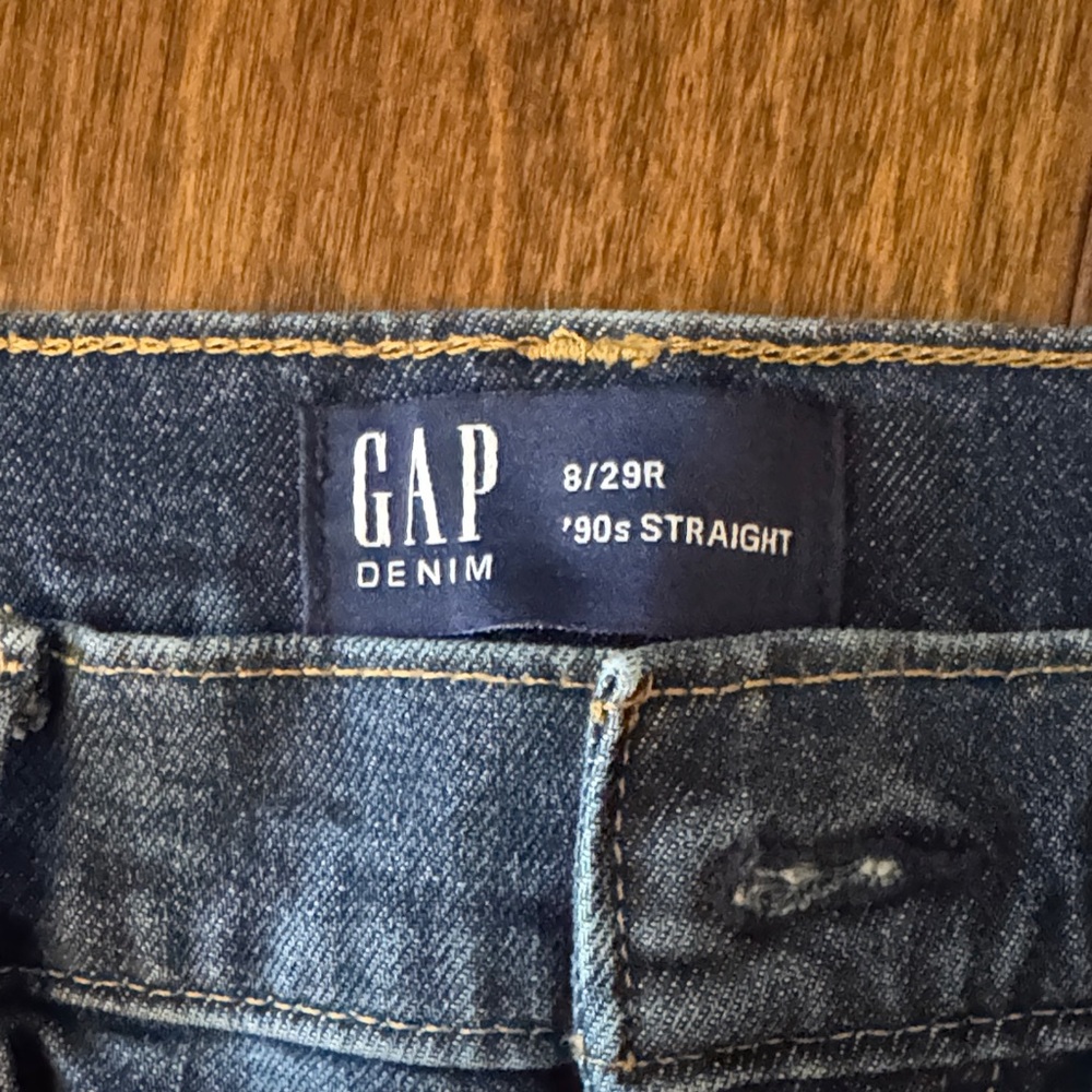 Gap high rise 90s Straight  Blue Jeans - Picture 2 of 5